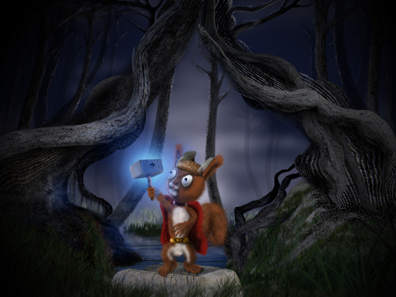 Blocks - Squor, Squirrel of Thunder!